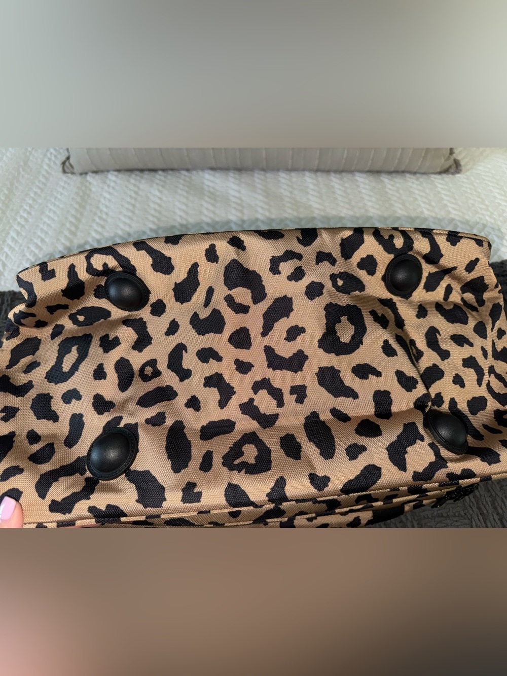 Calpak Leopard-Print Duffel Bag - Tan & Black - Picture 6 of 15